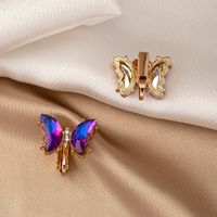 1 Pair Elegant French Style Butterfly Plating Alloy Ear Studs main image 6