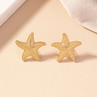 1 Pair Simple Style Starfish Plating Alloy Ear Studs main image 7