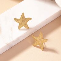 1 Pair Simple Style Starfish Plating Alloy Ear Studs main image 9
