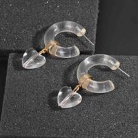 Fashion C Shape Plating Alloy Artificial Gemstones Earrings sku image 7