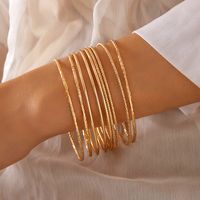 Mode Golden Glattes Armband Set sku image 12