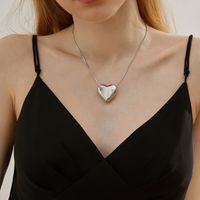 Edelstahl 304 Romantisch Einfacher Stil Überzug Herzform Halskette Mit Anhänger main image 4