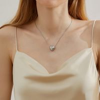 Edelstahl 304 Romantisch Einfacher Stil Überzug Herzform Halskette Mit Anhänger main image 3