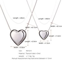 304 Stainless Steel Romantic Simple Style Plating Heart Shape Pendant Necklace main image 2