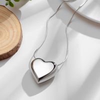 Edelstahl 304 Romantisch Einfacher Stil Überzug Herzform Halskette Mit Anhänger main image 6