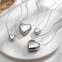 304 Stainless Steel Romantic Simple Style Plating Heart Shape Pendant Necklace main image 5