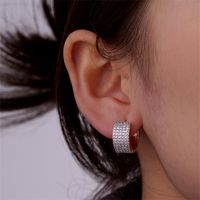 1 Pair Elegant Color Block Plating Inlay Copper Zircon K Gold Plated Earrings main image 4