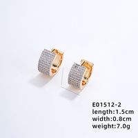 1 Pair Elegant Color Block Plating Inlay Copper Zircon K Gold Plated Earrings sku image 5