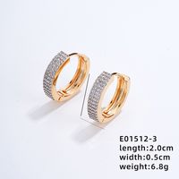 1 Pair Elegant Color Block Plating Inlay Copper Zircon K Gold Plated Earrings sku image 6