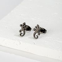 1 Pair Cute Animal Polishing Plating Stainless Steel 18k Gold Plated Ear Studs main image 1