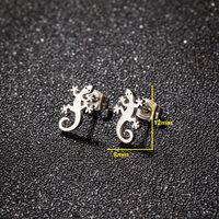 1 Pair Cute Animal Polishing Plating Stainless Steel 18k Gold Plated Ear Studs main image 2