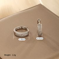 1 Paar Xuping Pendeln Einfarbig Überzug Inlay Legierung Kupferlegierung Künstliche Edelsteine Weißgold Plattiert Ohrringe sku image 3