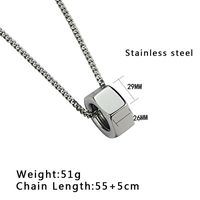 304 Stainless Steel 18K Gold Plated Hip-Hop Streetwear Geometric Pendant Necklace main image 7