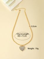 Wholesale Jewelry Ins Style Heart Shape Alloy Rhinestones Pendant Necklace main image 10