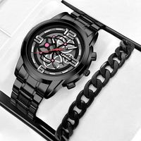 Casual Solid Color Buckle Quartz Men's Watches sku image 2