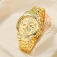 Casual Solid Color Buckle Quartz Men's Watches main image 9