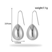 1 Pair Simple Style Water Droplets Heart Shape Rhombus Plating Stainless Steel 18k Gold Plated Drop Earrings main image 5