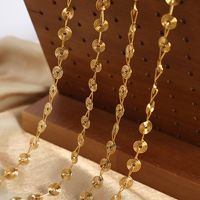 Großhandel Einfacher Stil Pendeln Spiral- Titan Stahl Patchwork Überzug 18 Karat Vergoldet Armbänder Halskette main image 7