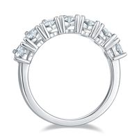 Elegant Hochzeit Klassischer Stil Einfarbig Sterling Silber Überzug Inlay Moissanit Überzogen Mit Rhodium Ringe main image 7