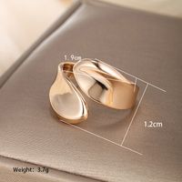 Vintage Style Xuping Simple Style Oval Heart Shape Alloy Plating Hollow Out 18k Gold Plated Women's Open Rings sku image 2