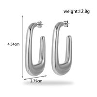 1 Pair Ig Style Simple Style Star Heart Shape Rectangle Stainless Steel Earrings main image 3