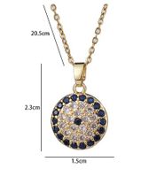 Vintage Style Geometric Round Copper Pendant Necklace In Bulk main image 2