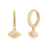 1 Pair Casual Elegant Heart Shape Asymmetrical Plating Inlay Copper Zircon 14k Gold Plated Drop Earrings sku image 4