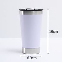 Casual Solid Color Stainless Steel Water Bottles 1 Piece main image 2