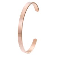 Simple Style Solid Color Stainless Steel Plating Cuff Bracelets main image 2