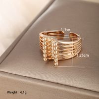 Vintage Style Exaggerated Xuping Solid Color Alloy Plating Inlay Artificial Gemstones 18k Gold Plated Women's Open Rings sku image 1