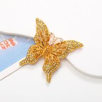 Dame Papillon Alliage Placage Incruster Diamant Artificiel Bijoux Accessoires main image 3