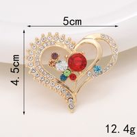 Sweet Heart Shape Metal Plating Inlay Artificial Diamond Jewelry Accessories main image 3