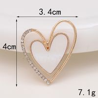 Sweet Heart Shape Metal Plating Inlay Artificial Diamond Jewelry Accessories sku image 8