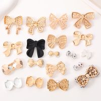 Sweet Bow Knot Metal Plating Inlay Artificial Pearls Artificial Diamond Jewelry Accessories main image 4