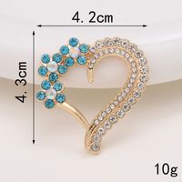 Sweet Heart Shape Metal Plating Inlay Artificial Diamond Jewelry Accessories sku image 3