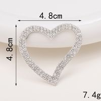 Sweet Heart Shape Metal Plating Inlay Artificial Diamond Jewelry Accessories sku image 7