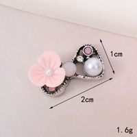 Sweet Bow Knot Metal Plating Inlay Artificial Pearls Artificial Diamond Jewelry Accessories sku image 5