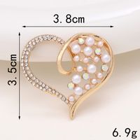 Sweet Heart Shape Metal Plating Inlay Artificial Diamond Jewelry Accessories sku image 9