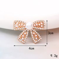 Sucré Noeud D'arc Métal Placage Incruster Perles Artificielles Diamant Artificiel Bijoux Accessoires sku image 16