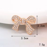 Sweet Bow Knot Metal Plating Inlay Artificial Pearls Artificial Diamond Jewelry Accessories sku image 9