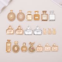 Basic Perfume Bottle Metal Plating Inlay Artificial Gemstones Artificial Pearls Jewelry Accessories main image 4