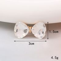 Sucré Noeud D'arc Métal Placage Incruster Perles Artificielles Diamant Artificiel Bijoux Accessoires sku image 2