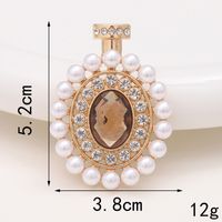 Basic Perfume Bottle Metal Plating Inlay Artificial Gemstones Artificial Pearls Jewelry Accessories sku image 7