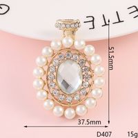 Basic Perfume Bottle Metal Plating Inlay Artificial Gemstones Artificial Pearls Jewelry Accessories sku image 9