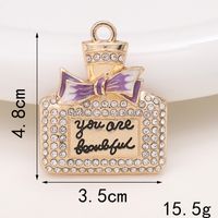 Basic Perfume Bottle Metal Plating Inlay Artificial Gemstones Artificial Pearls Jewelry Accessories sku image 12