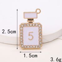 Basic Perfume Bottle Metal Plating Inlay Artificial Gemstones Artificial Pearls Jewelry Accessories sku image 1