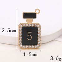 Basic Perfume Bottle Metal Plating Inlay Artificial Gemstones Artificial Pearls Jewelry Accessories sku image 2