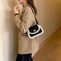 Women's Pu Leather Suede Solid Color Basic Classic Style Sewing Thread Square Flip Cover Fashion Backpack main image 4
