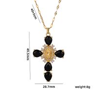 Simple Style Star Heart Shape Stainless Steel Plating Inlay Zircon 18k Gold Plated Pendant Necklace sku image 5