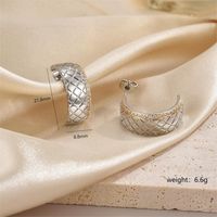 1 Pair Modern Style Cool Style C Shape Plating Inlay Copper Zircon 18k Gold Plated Ear Studs sku image 4